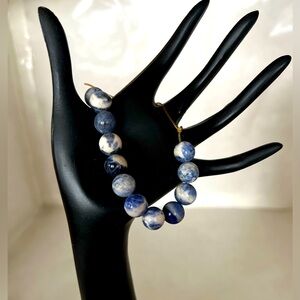 Elegant Natural Stone Agate Beaded Bracelet